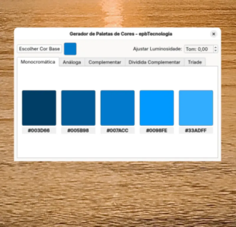 Gerador de paletas de cor para Linux